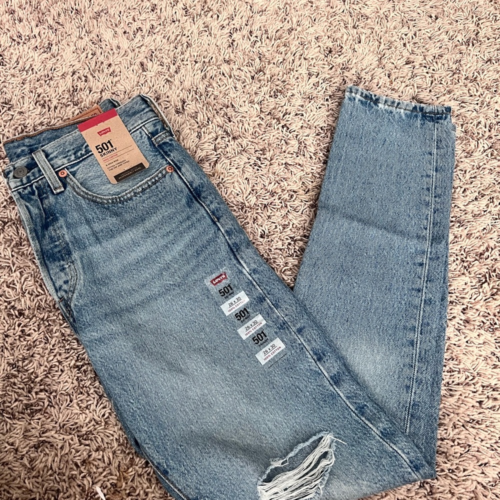 NWT Levi’s 501 skinny jeans size 26